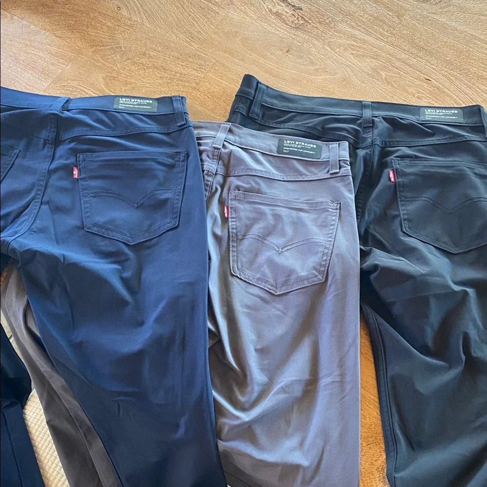 3 x pairs Levi 511 Slim Tech 5 pocket pants - Picture 12 of 12